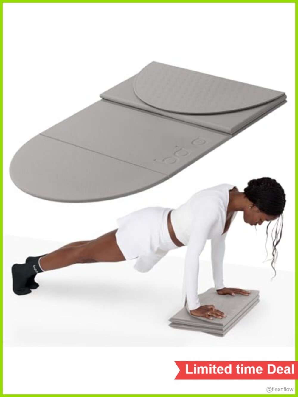 12MM Foldable Non-Slip Yoga Mat EVA Foam & Polyurethane for Home Gym